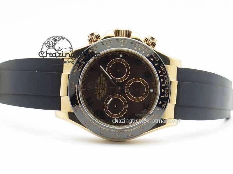 Daytona 116515 JF 1:1 Best Edition Brown Dial On Black Rubber Strap A7750