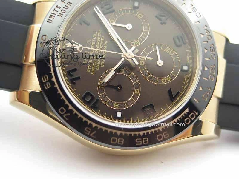 Daytona 116515 JF 1:1 Best Edition Brown Dial On Black Rubber Strap A7750
