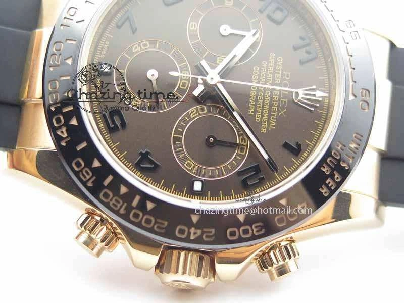 Daytona 116515 JF 1:1 Best Edition Brown Dial On Black Rubber Strap A7750