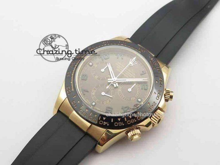 Daytona 116515 JF 1:1 Best Edition Brown Dial On Black Rubber Strap A7750