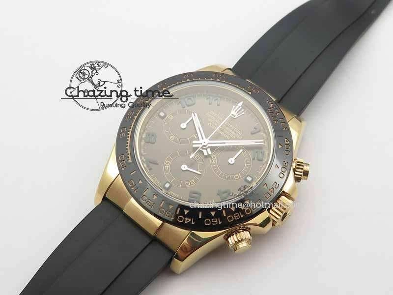Daytona 116515 JF 1:1 Best Edition Brown Dial On Black Rubber Strap A7750