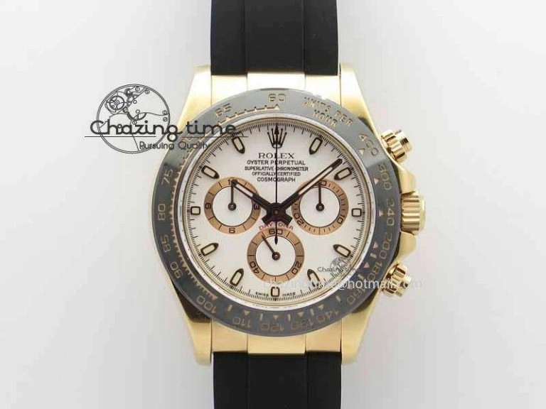 Daytona 116515 JF 1:1 Best Edition White Dial On Black Rubber Strap A7750