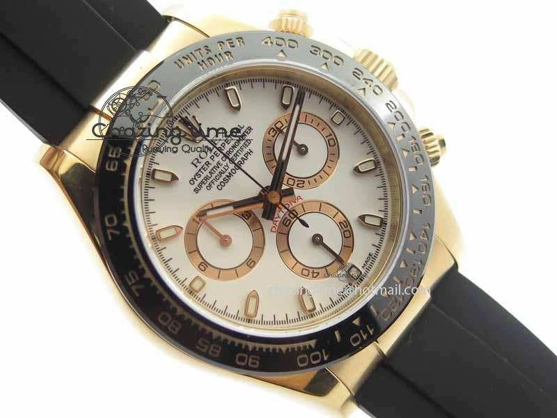 Daytona 116515 JF 1:1 Best Edition White Dial On Black Rubber Strap A7750