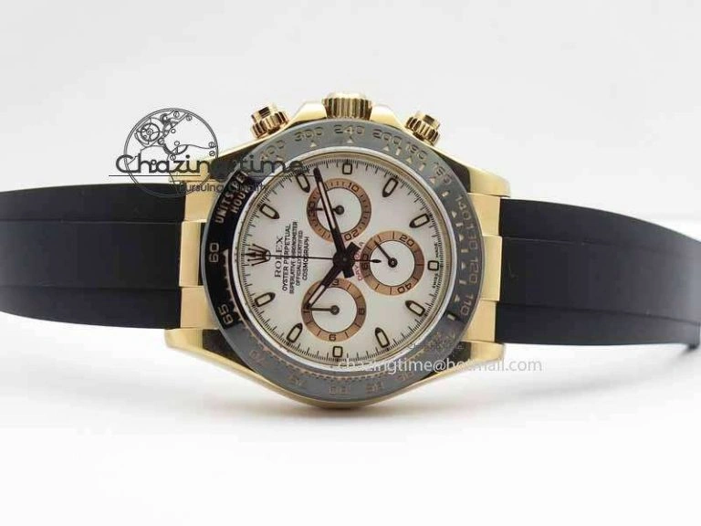 Daytona 116515 JF 1:1 Best Edition White Dial On Black Rubber Strap A7750