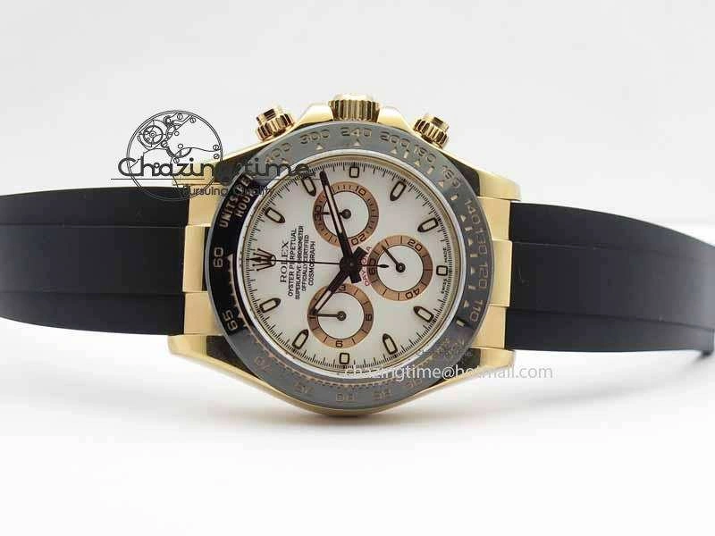 Daytona 116515 JF 1:1 Best Edition White Dial On Black Rubber Strap A7750