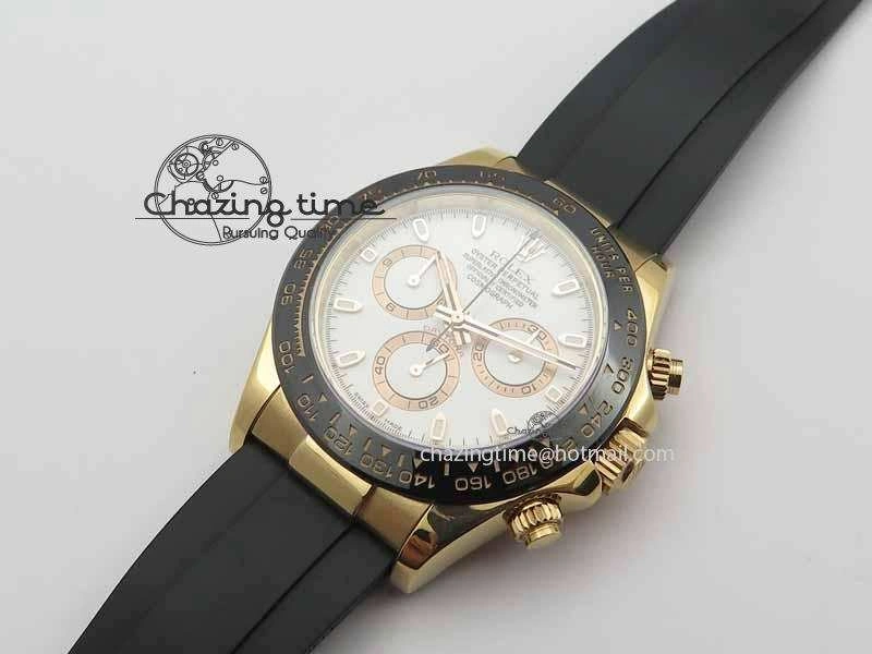 Daytona 116515 JF 1:1 Best Edition White Dial On Black Rubber Strap A7750