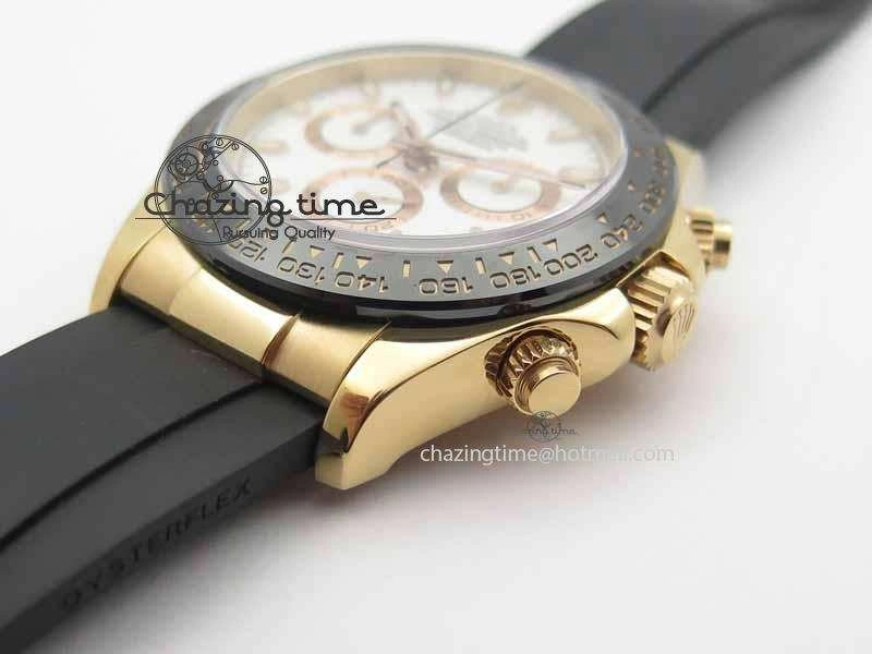 Daytona 116515 JF 1:1 Best Edition White Dial On Black Rubber Strap A7750