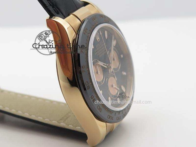 Daytona 116515 JF Best Edition Black Dial On Black Leather Strap A7750