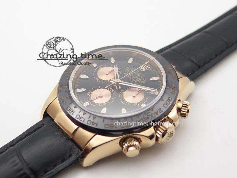 Daytona 116515 JF Best Edition Black Dial On Black Leather Strap A7750