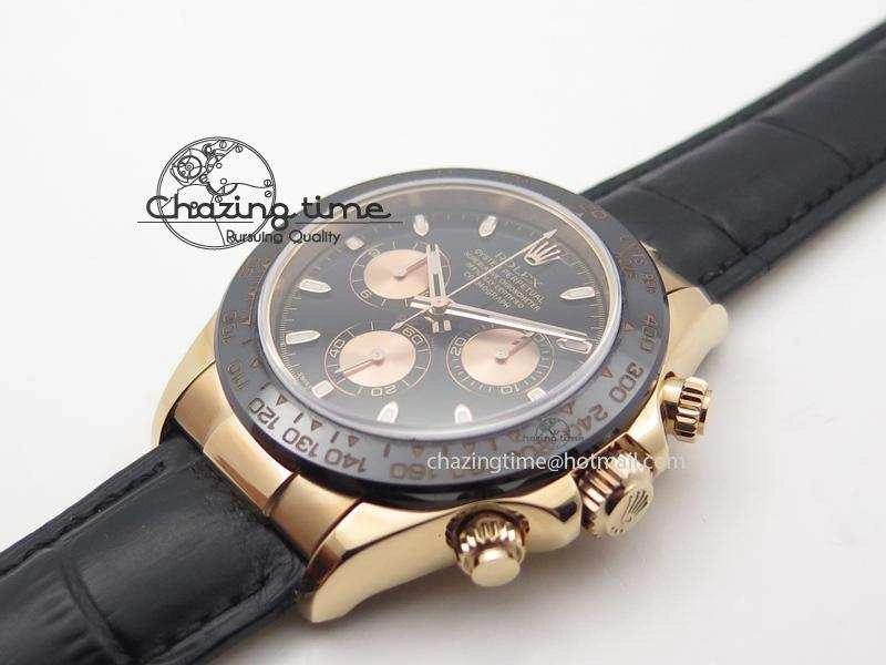 Daytona 116515 JF Best Edition Black Dial On Black Leather Strap A7750