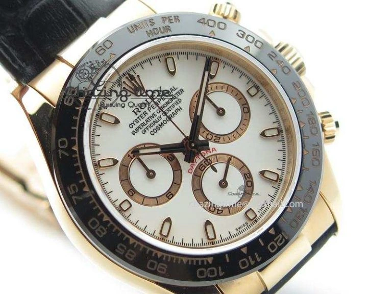 Daytona 116515 JF Best Edition White Dial On Black Leather Strap A7750