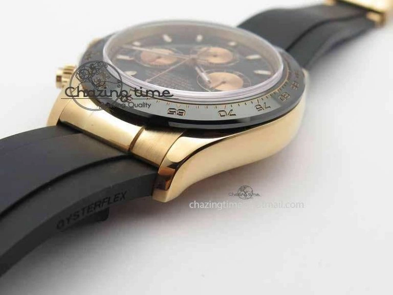 Daytona 116515 Noob 1:1 Best Edition Black RG Dial On Black Rubber Strap A7750 (Free Extra Strap)