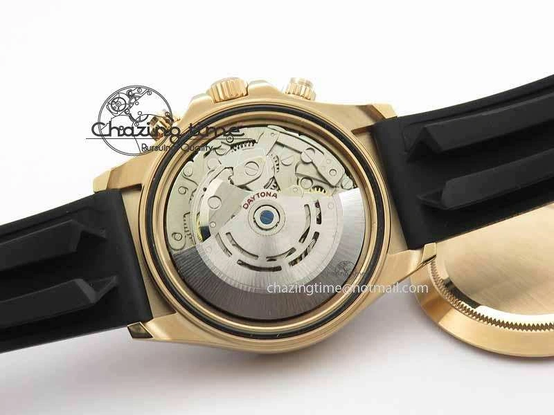 Daytona 116515 Noob 1:1 Best Edition Black RG Dial On Black Rubber Strap A7750 (Free Extra Strap)