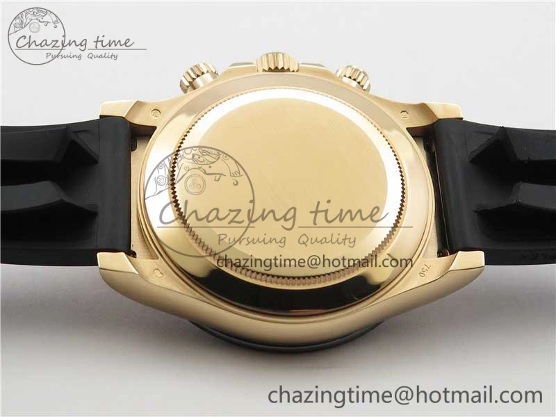 Daytona 116515 Noob 1:1 Best Edition Chocolate Dial Lume Markers on Black Rubber Strap SA4130 (Free Extra Strap) V3