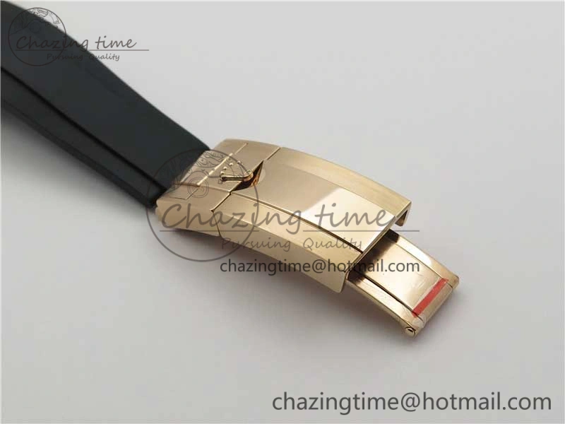 Daytona 116515 Noob 1:1 Best Edition Chocolate Dial Lume Markers on Black Rubber Strap SA4130 (Free Extra Strap) V3
