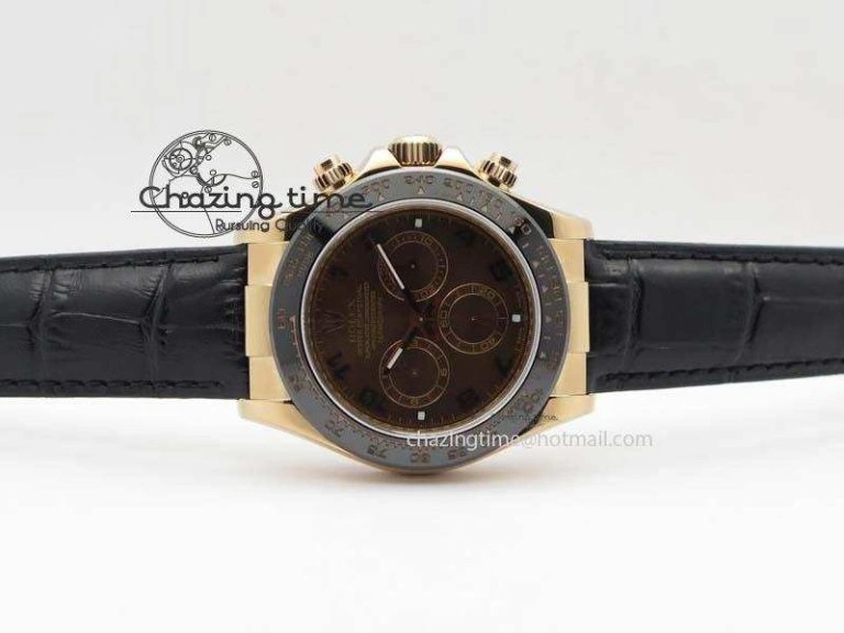 Daytona 116515 Noob 1:1 Best Edition Chocolate Dial On Black Leather Strap A7750