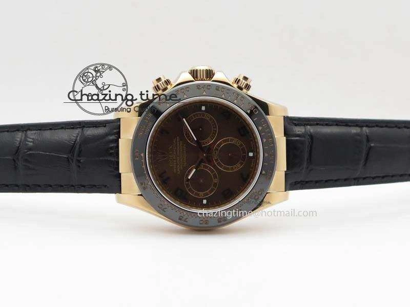 Daytona 116515 Noob 1:1 Best Edition Chocolate Dial On Black Leather Strap A7750