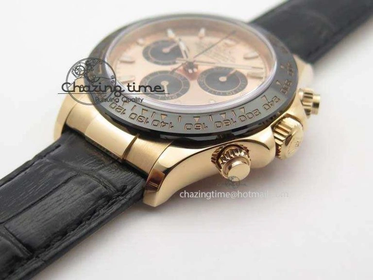 Daytona 116515 Noob 1:1 Best Edition RG Black Dial On Black Leather Strap A7750