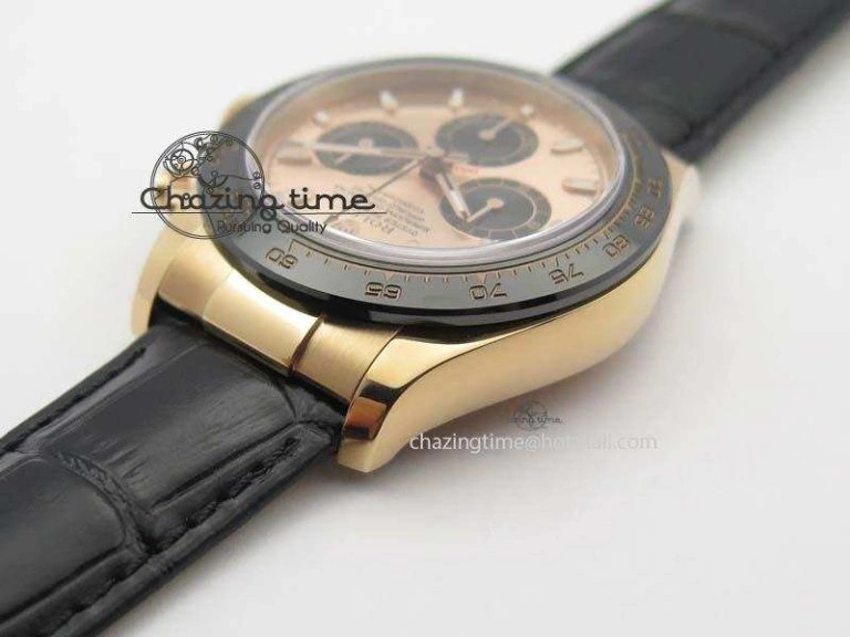Daytona 116515 Noob 1:1 Best Edition RG Black Dial On Black Leather Strap A7750