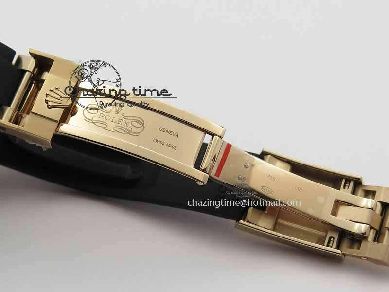 Daytona 116515 Noob 1:1 Best Edition Rose Gold Dial On Black Rubber Strap A7750(Free Extra Strap)