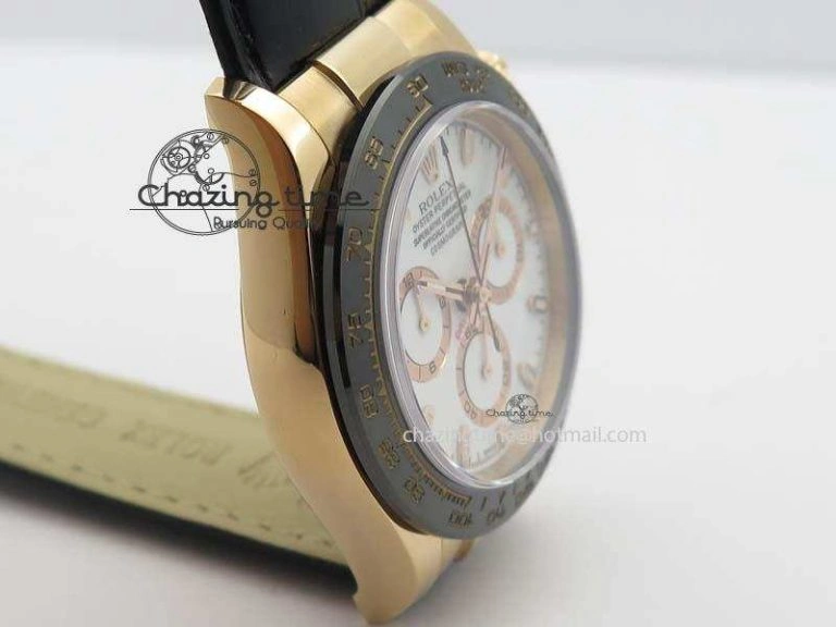 Daytona 116515 Noob 1:1 Best Edition White Dial On Black Leather Strap A7750