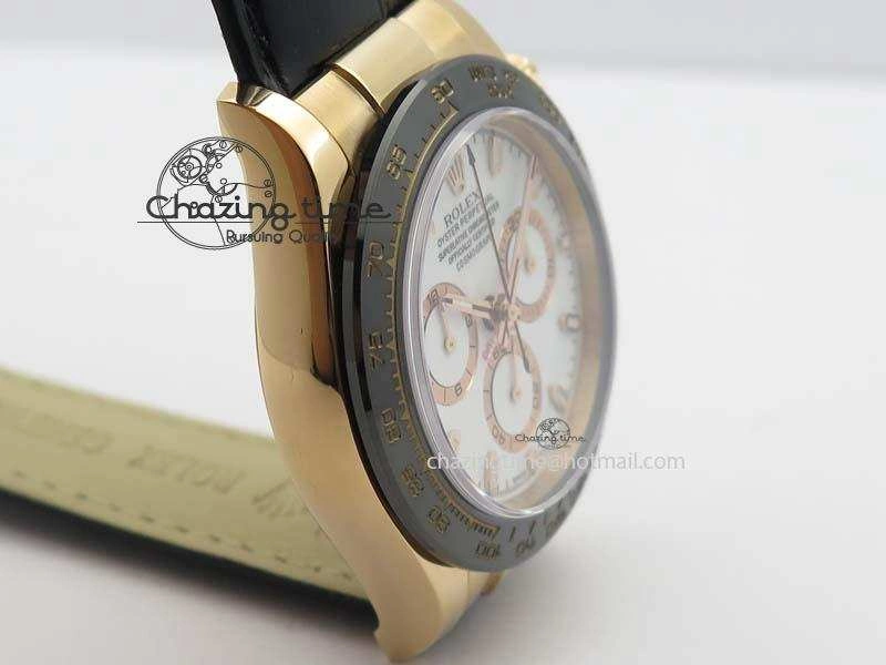 Daytona 116515 Noob 1:1 Best Edition White Dial On Black Leather Strap A7750