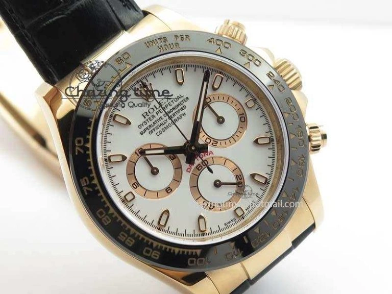 Daytona 116515 Noob 1:1 Best Edition White Dial On Black Leather Strap A7750