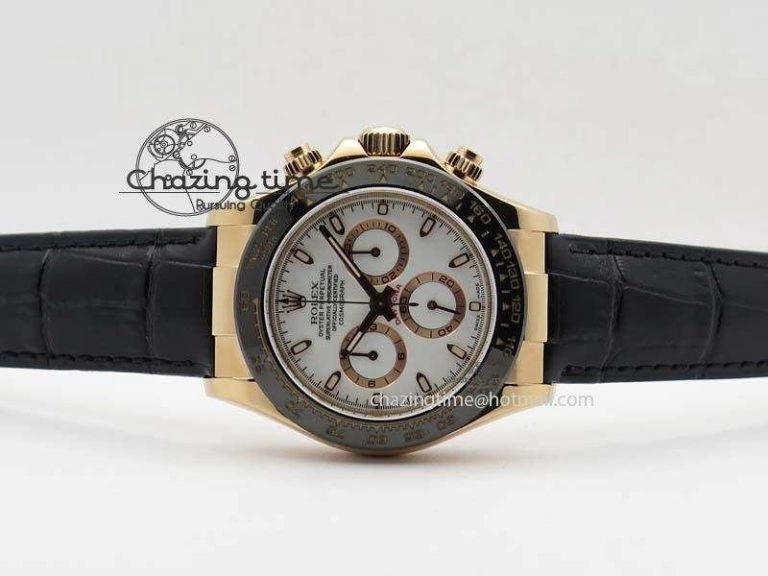 Daytona 116515 Noob 1:1 Best Edition White Dial On Black Leather Strap A7750