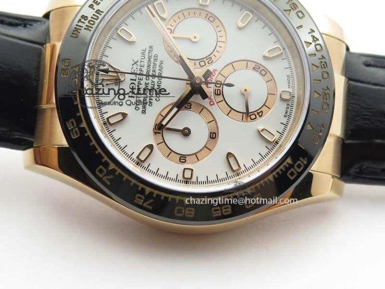 Daytona 116515 Noob 1:1 Best Edition White Dial On Black Leather Strap A7750
