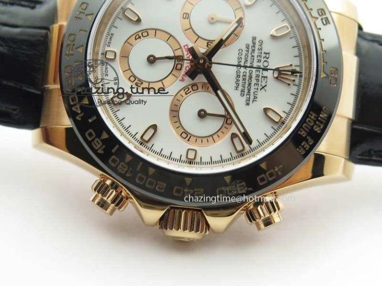 Daytona 116515 Noob 1:1 Best Edition White Dial On Black Leather Strap A7750