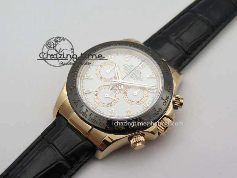 Daytona 116515 Noob 1:1 Best Edition White Dial On Black Leather Strap A7750