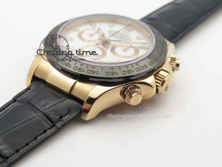 Daytona 116515 Noob 1:1 Best Edition White Dial On Black Leather Strap A7750