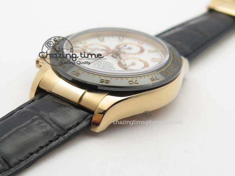 Daytona 116515 Noob 1:1 Best Edition White Dial On Black Leather Strap A7750