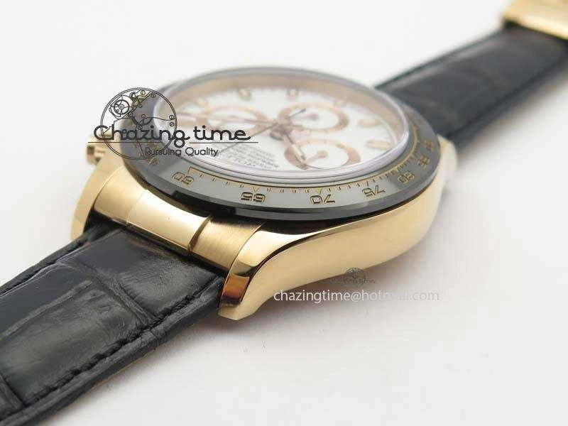 Daytona 116515 Noob 1:1 Best Edition White Dial On Black Leather Strap A7750