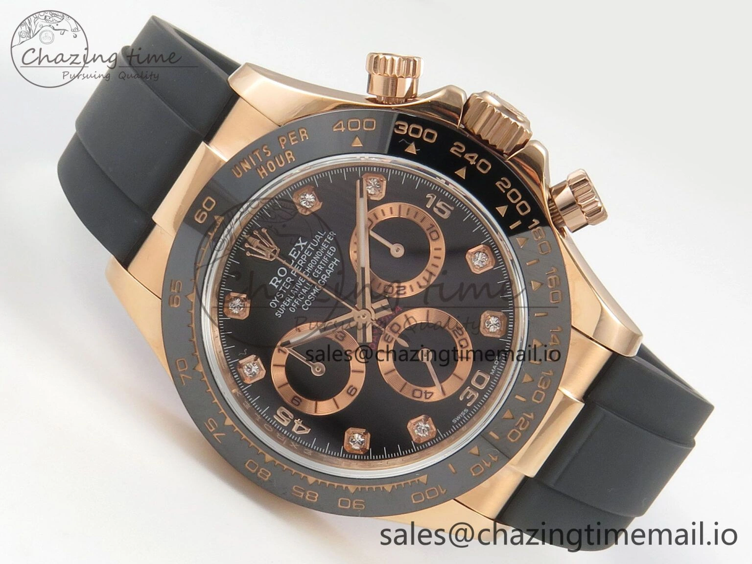 Daytona 116515 QF 1:1 Best Edition Black RG Dial on Oysterflex Strap SH4130 V11（Gain Weight）