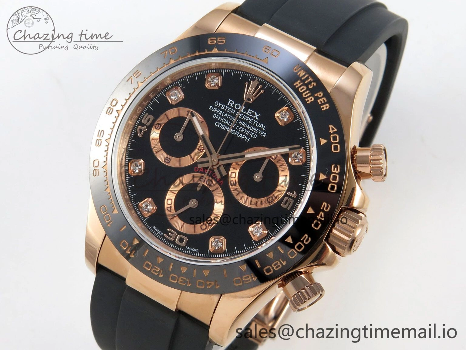 Daytona 116515 QF 1:1 Best Edition Black RG Dial on Oysterflex Strap SH4130 V11（Gain Weight）