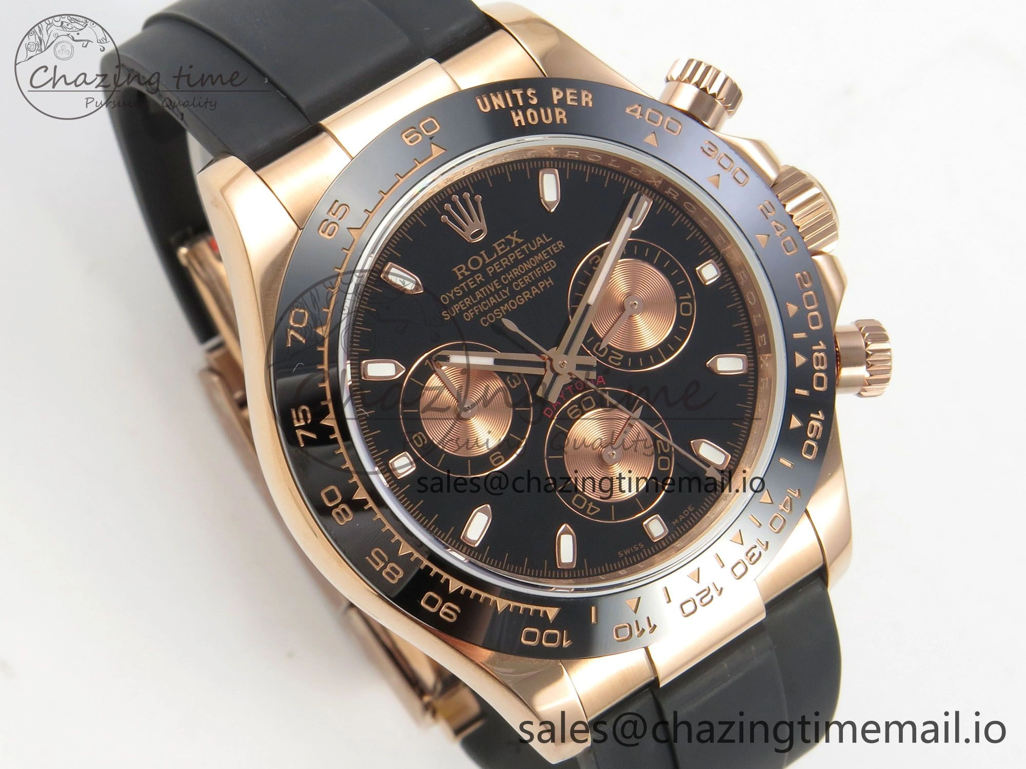 Daytona 116515 QF 1:1 Best Edition Black RG Dial on Oysterflex Strap SH4130 V11（Gain Weight）