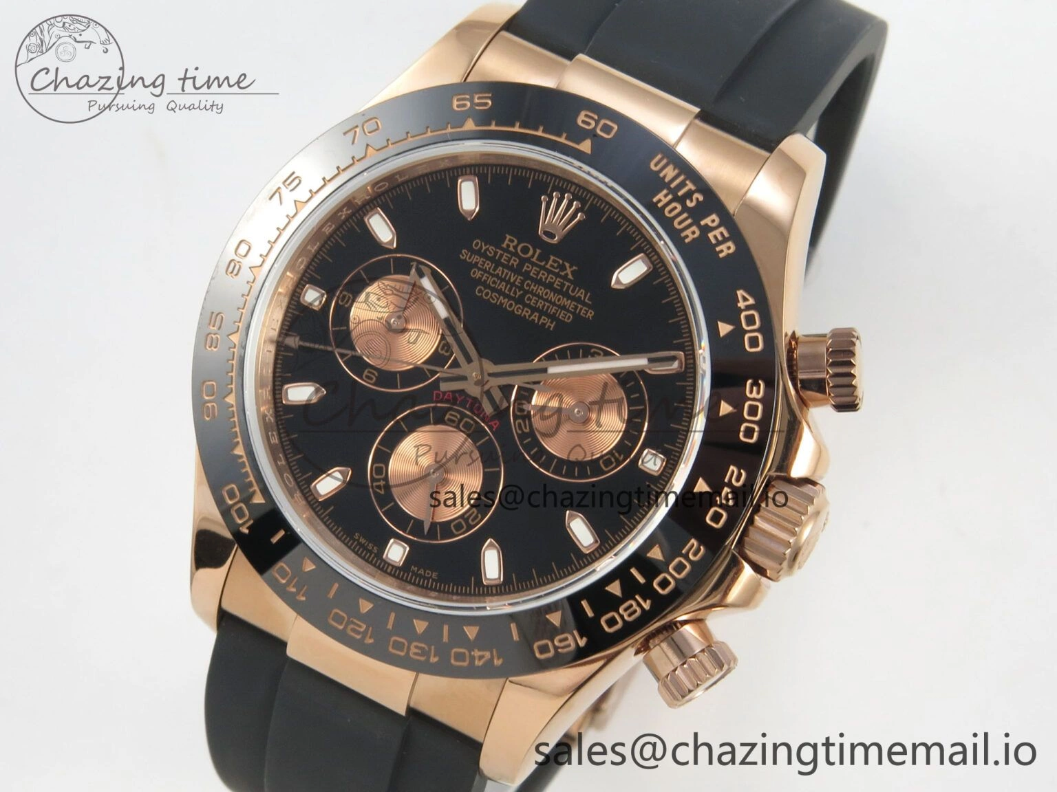 Daytona 116515 QF 1:1 Best Edition Black RG Dial on Oysterflex Strap SH4130 V11（Gain Weight）