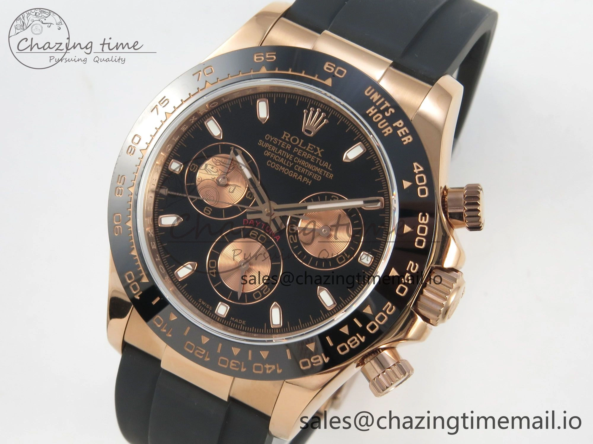 Daytona 116515 QF 1:1 Best Edition Black RG Dial on Oysterflex Strap SH4130 V11（Gain Weight）