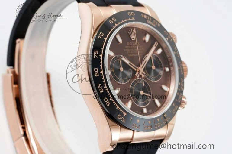 Daytona 116515 QF 1:1 Best Edition Chocolate Dial on Oysterflex Rubber Strap SA4130
