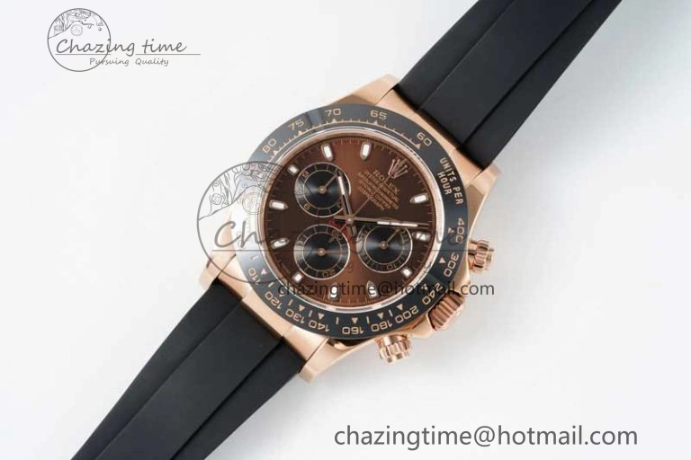 Daytona 116515 QF 1:1 Best Edition Chocolate Dial on Oysterflex Rubber Strap SA4130