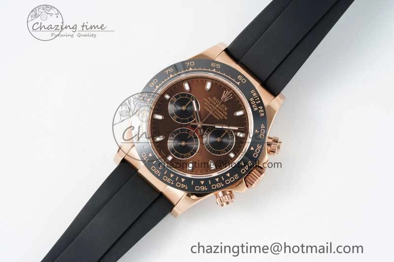Daytona 116515 QF 1:1 Best Edition Chocolate Dial on Oysterflex Rubber Strap SA4130