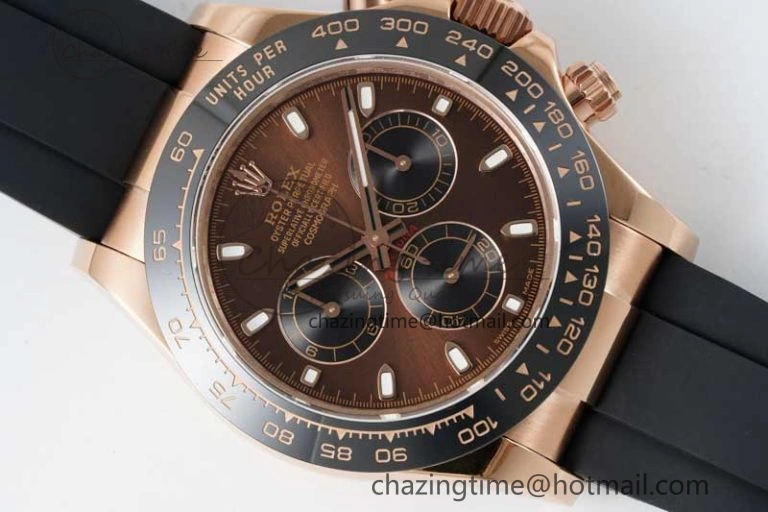 Daytona 116515 QF 1:1 Best Edition Chocolate Dial on Oysterflex Rubber Strap SA4130