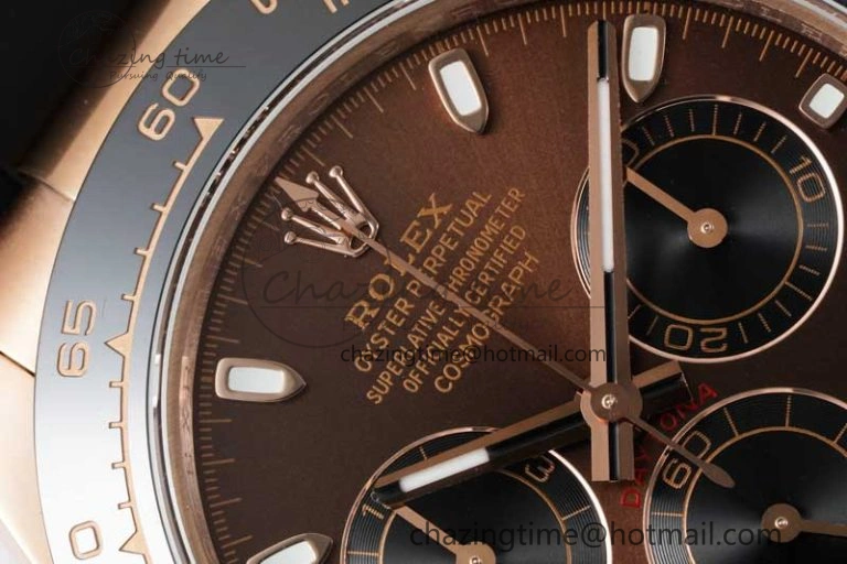 Daytona 116515 QF 1:1 Best Edition Chocolate Dial on Oysterflex Rubber Strap SA4130