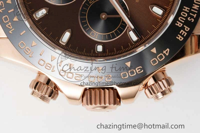 Daytona 116515 QF 1:1 Best Edition Chocolate Dial on Oysterflex Rubber Strap SA4130
