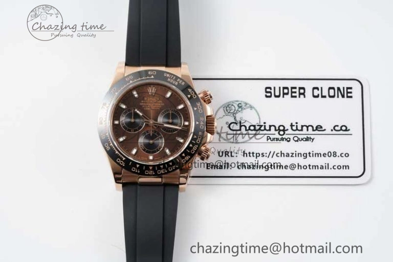 Daytona 116515 QF 1:1 Best Edition Chocolate Dial on Oysterflex Rubber Strap SA4130