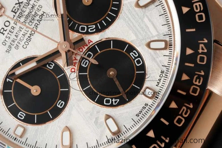 Daytona 116515 QF 1:1 Best Edition Meteorite Dial on Oysterflex Rubber Strap SA4130
