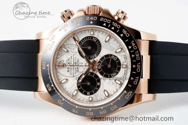 Daytona 116515 QF 1:1 Best Edition Meteorite Dial on Oysterflex Rubber Strap SA4130
