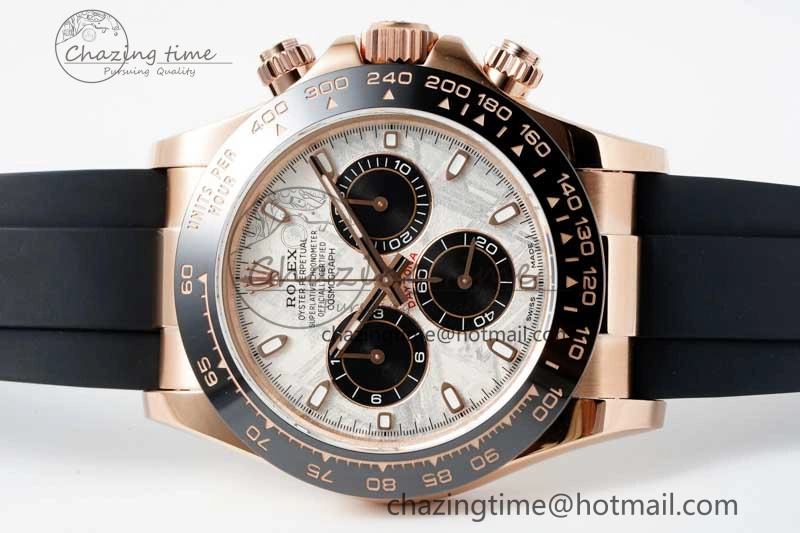 Daytona 116515 QF 1:1 Best Edition Meteorite Dial on Oysterflex Rubber Strap SA4130