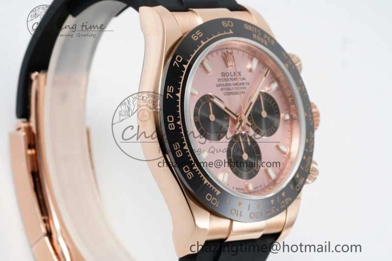 Daytona 116515 QF 1:1 Best Edition Pink Dial on Oysterflex Rubber Strap SA4130